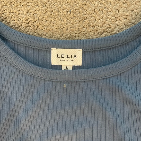 LE LIS Ribbed Blue Mini Dress - Picture 3 of 3